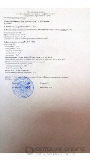 Отчет о доходах и расходах за 3 квартал