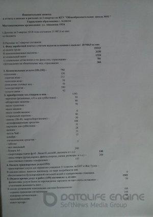 Отчет о доходах и расходах за 2 квартал 2018г.