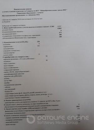 Отчет о доходах и расходах за 3 квартал 2018г.