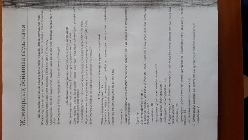 Жемқорлық бойынша сауалнама